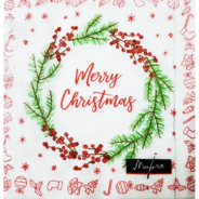 Серветки паперові Марго “Щасливого Різдва” тришарові 33х33см, 18шт/уп